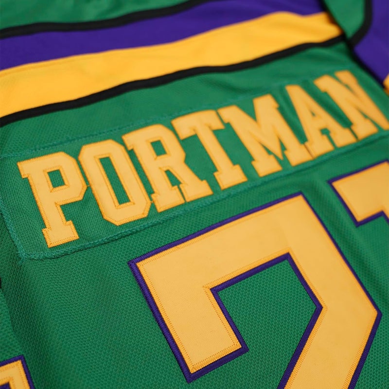 UNLC Store Dean Portman #21 Mighty Ducks Jersey – Green 90s Hockey Shirt with Stitched Letters, Adult Sizes S–5XL - Image 5